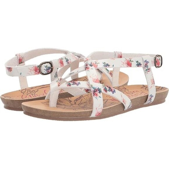 Blowfish Malibu Other - Blowfish Malibu Granola-B-T Sandal Kids 8 White Floral Adjustable Buckle RHS4267